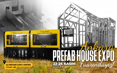 Teotech Akıllı Rollform Makineleri Prefab House Expo Fuarı'nda!